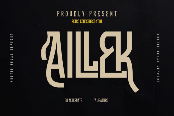 Aillek: A Vintage Display Font for Digital Branding