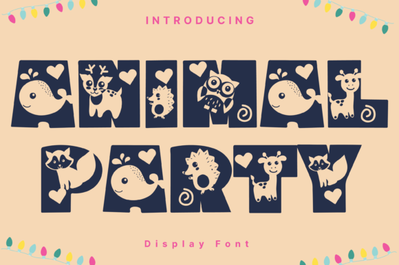 Animal Party: A Playful Display Font for Handmade Creations