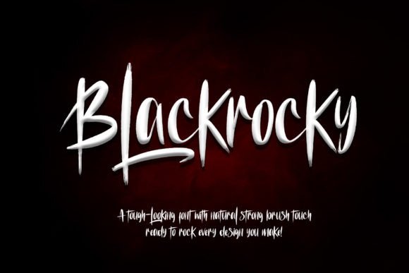 Blackrocky Font: A Dry Brush Typeface Makers Will Love