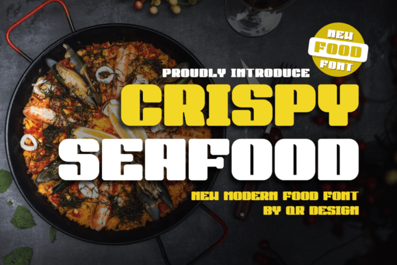 Crispy Seafood: A Bold Display Font for Campaign Designers