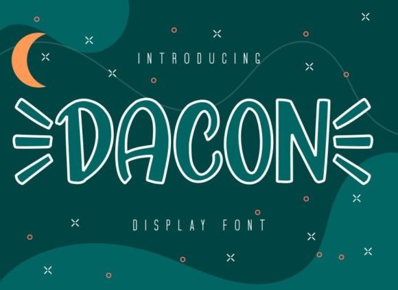 Dacon: A Cool, Thick Lettered Display Font for Digital Branding