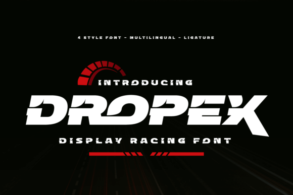 Dropex Racing Font: A Strong Display Typeface for Brands