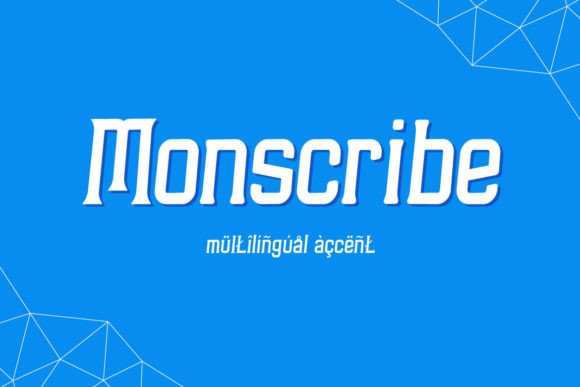 Monscribe: A Display Font for Editorial Designers
