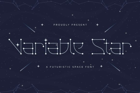 Variable Star: A Futuristic Display Font for Creative Makers
